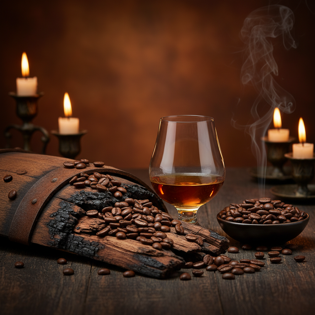 Whiskey Barrel Aged coffee - bourbon barrel aged Guatemala, roasted to order