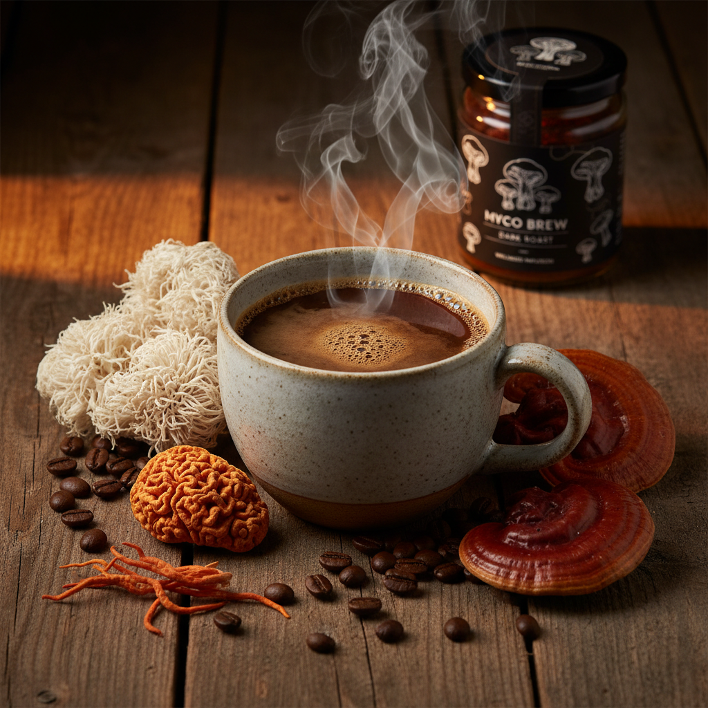 Coffee with Mushrooms Dark Roast