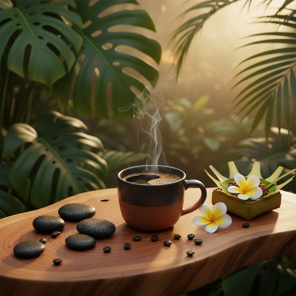 Bali Blue coffee lifestyle - tropical morning coffee