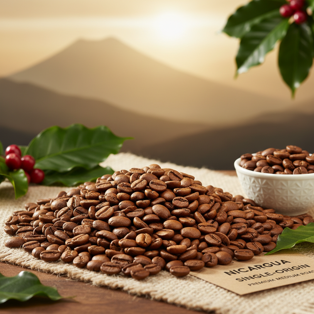 Nicaragua single-origin coffee from volcanic highlands
