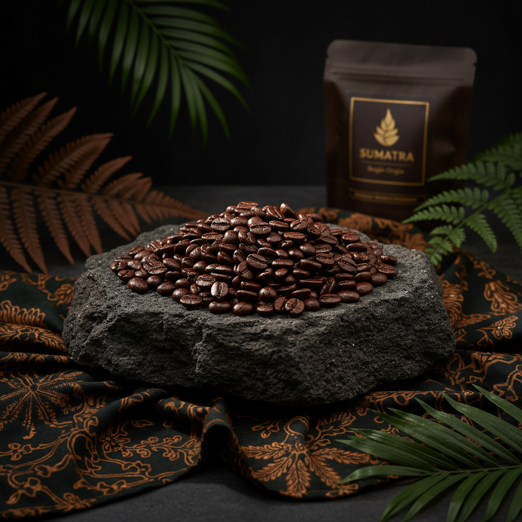 Sumatra single-origin coffee - syrupy, earthy, dark chocolate