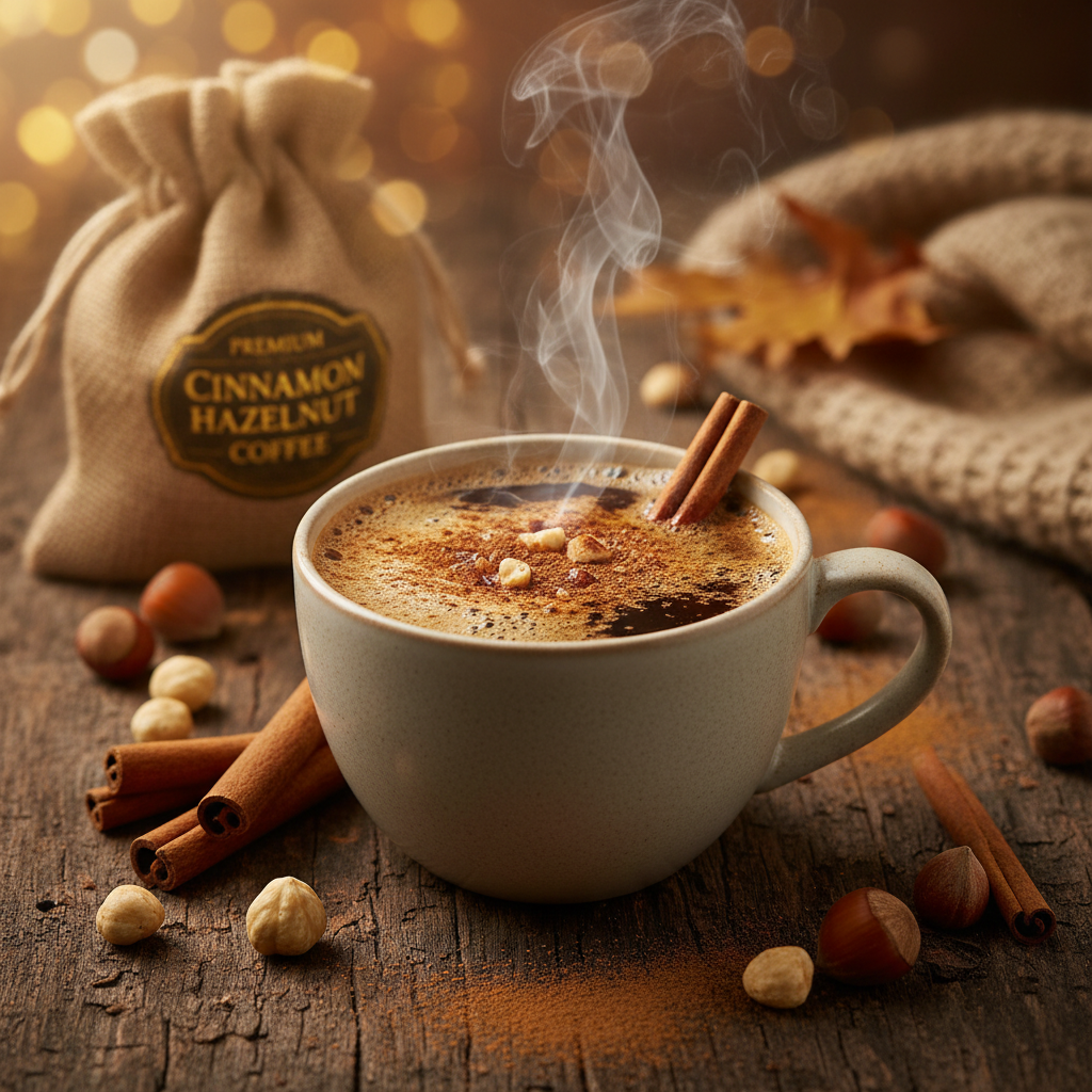 Cinnamon Hazelnut flavored coffee