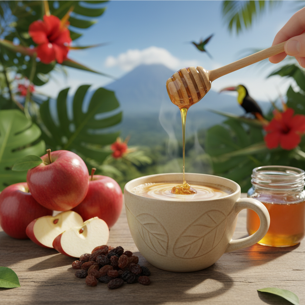 Costa Rica coffee lifestyle - sweet apple, raisin, honey