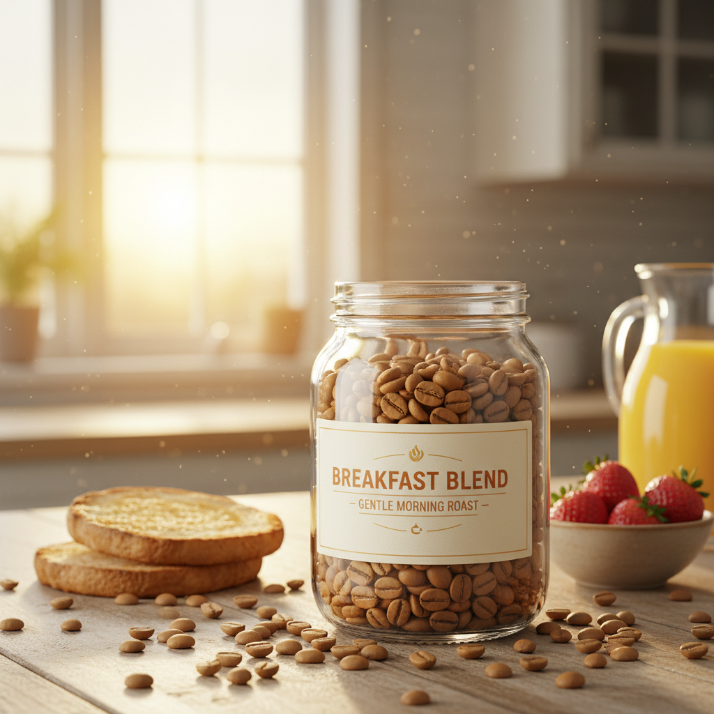 Breakfast Blend light roast coffee - perfect morning coffee