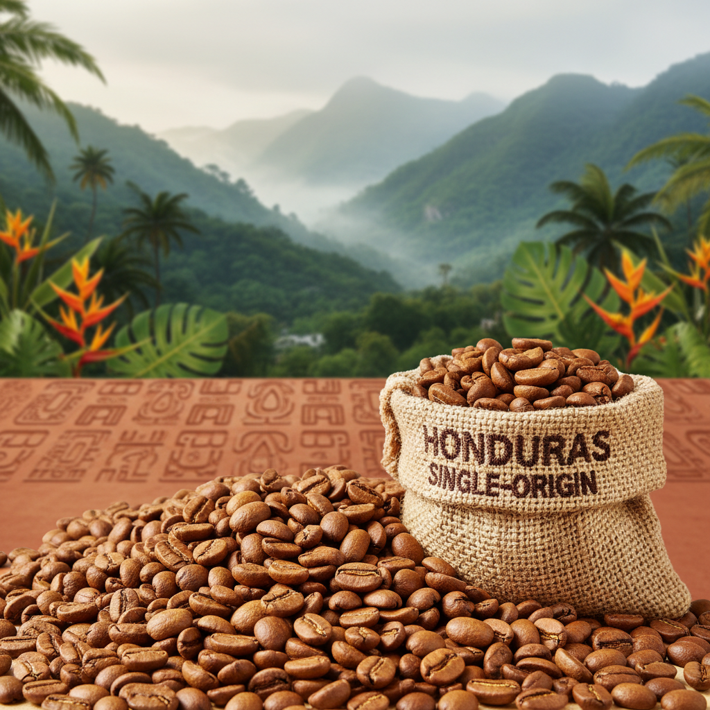 Honduras single-origin coffee - honey, chocolate, stone fruit