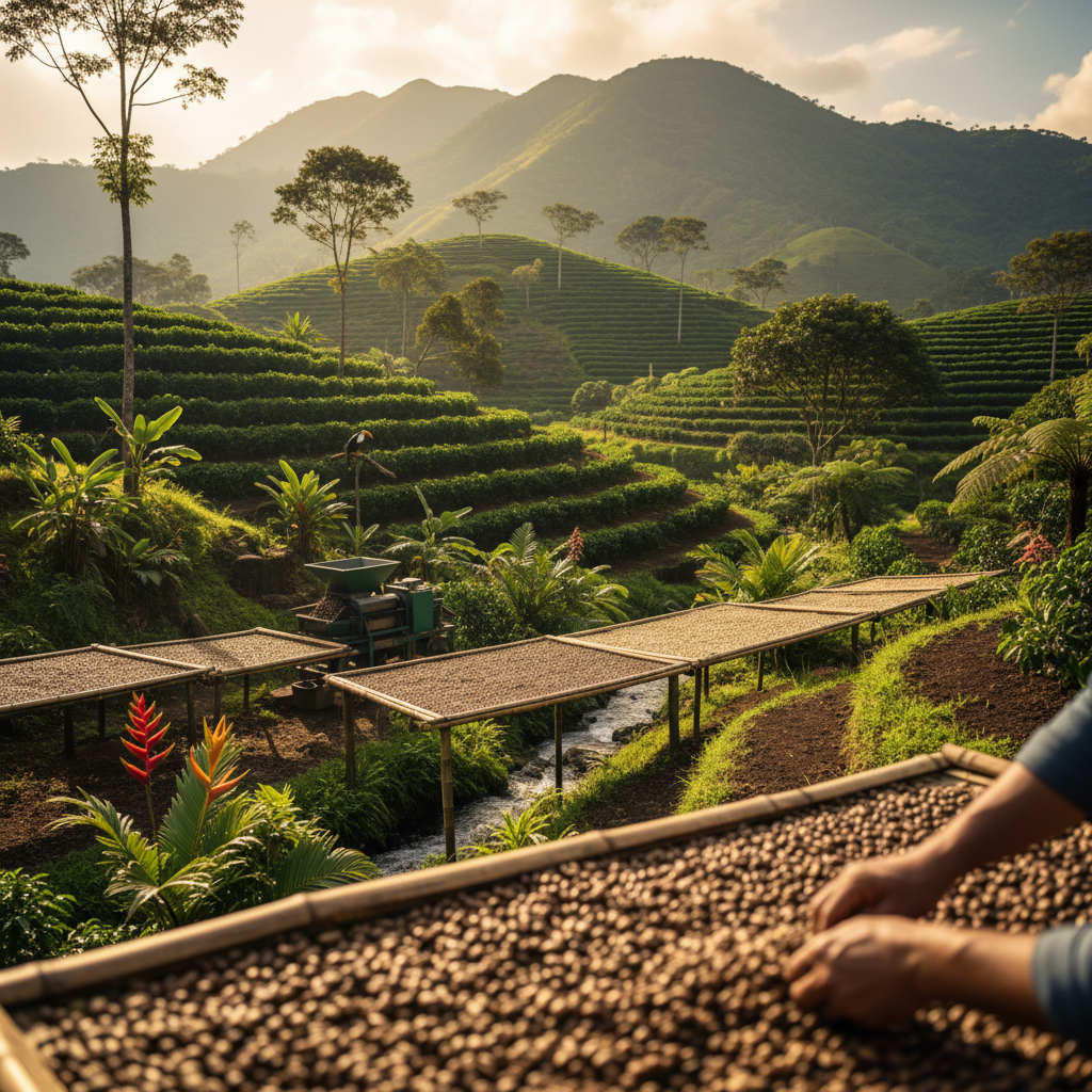 Alajuela Costa Rica - eco-pulped sustainable coffee farming