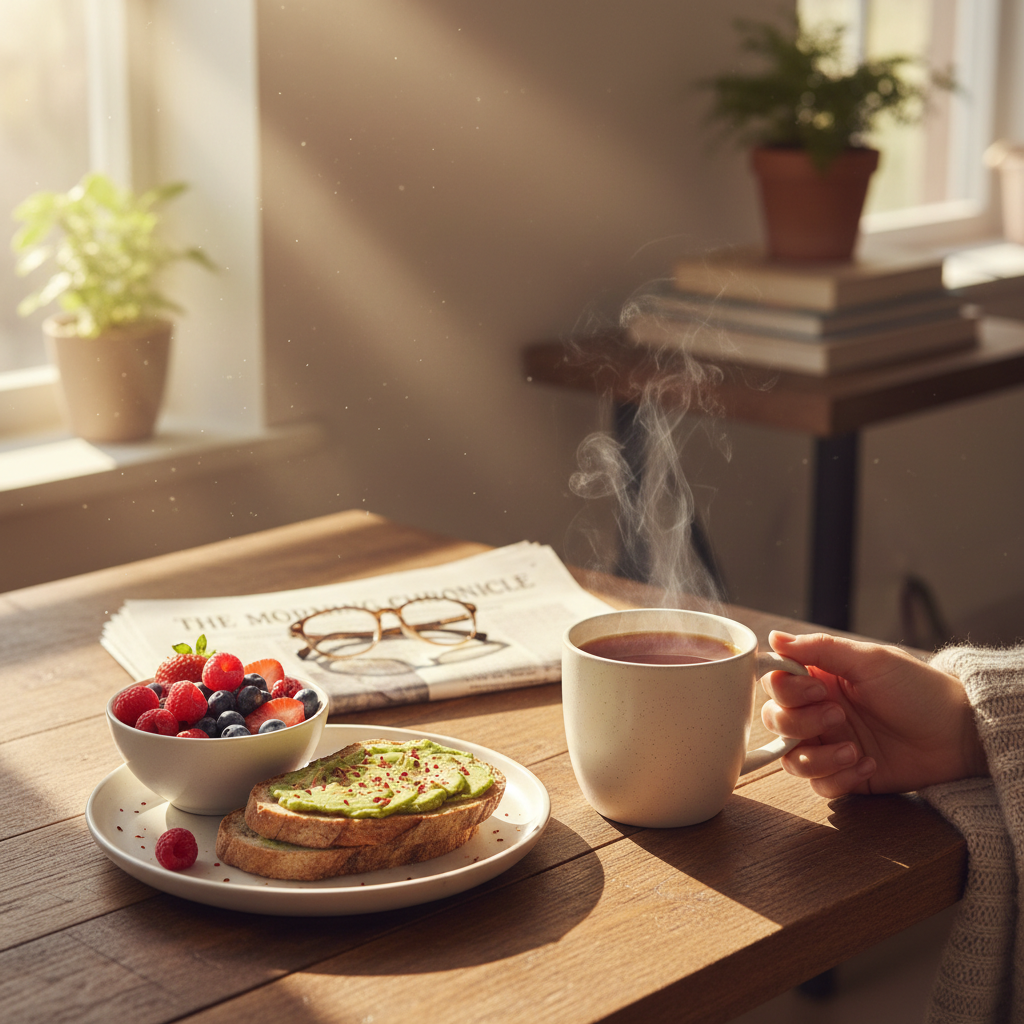 Breakfast Blend lifestyle - morning coffee ritual