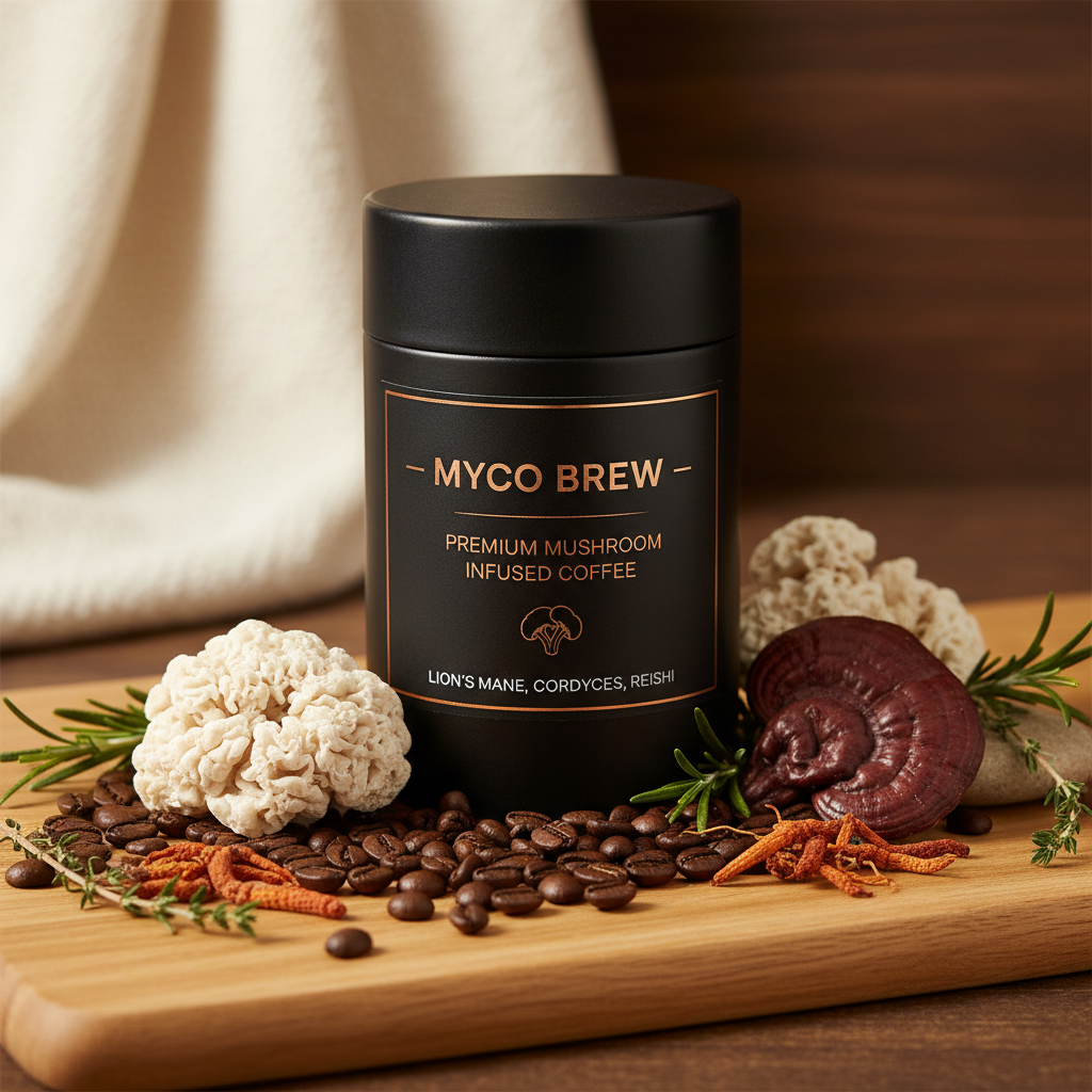 Coffee with Mushrooms Medium Roast - functional mushroom coffee blend
